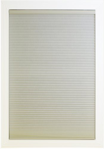 Calyx Interiors Cordless Honeycomb 9/16-Inch Cellular Shade, 34.5-Inch Width by 60-Inch Height, Light Filtering Cream