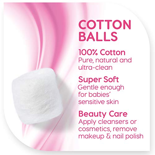 Simply Soft Premium Cotton Balls, 100% Pure Cotton, Absorbent,600 count (3X 200 Count Bags) - Thumbnail 5
