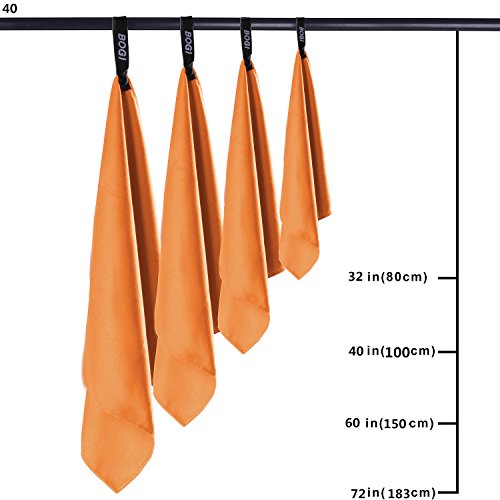 image for BOGI Microfiber Travel Sports Towel-(M:40''x20'')-Antibacterial Dry Fa