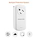 [UL Listed] Poweradd Portable 360 Degree Swivel Outlet Surge Protector 100-240V with 2-Port 3.4A USB Wall Charger, 15A/1875W - White