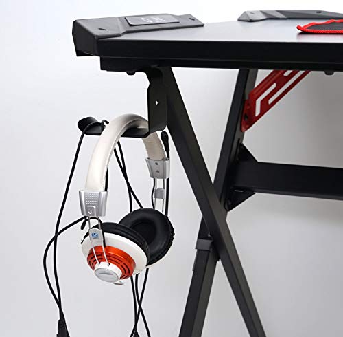 Mendler Schreibtisch HWC-F11, Computertisch Jugend-Schreibtisch, Gaming 120x75cm MVG schwarz – Bild 8