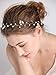 fxmimior Bride Wedding Pearls Hair Accessories Crystal Long Hair Vine Wedding Hair Piece for Women and Girls (silver)