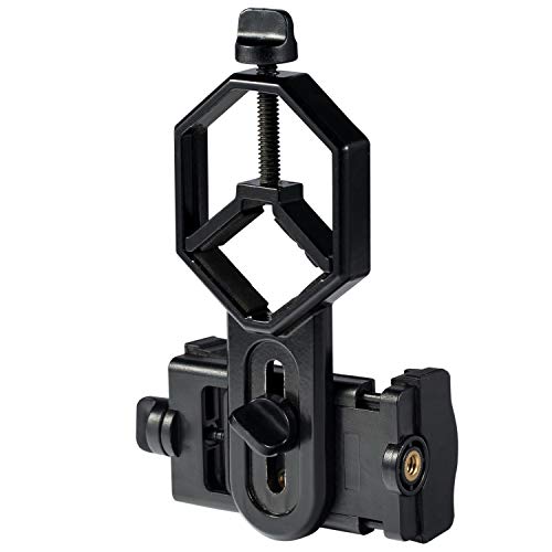 LAKWAR Cell Phone Mount for Scope 360Â°Rotatable Universal Cell Phone Adapter Mount Work with Binoculars, Microscopeï¼ŒSpotting Scope, and Astronomical Telescope, for iPhone, Samsung, LG, Sony Etc