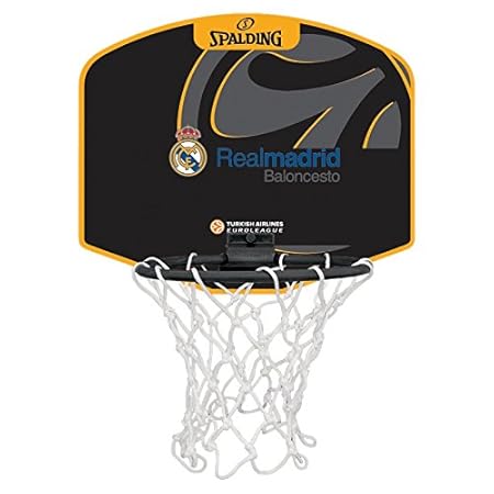 Spalding Real Madrid (77-615Z) Minicanasta, Unisex, Negro, Talla ...