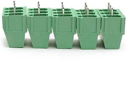 50PCS Suyep 3Pin Screw Terminal Block Connector 300V 10A 5.0mm KF128-5.0-3P Green Iron