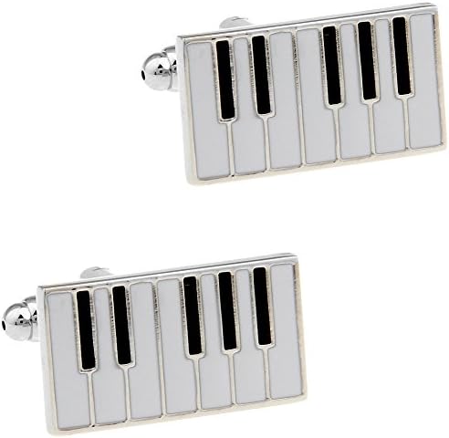 CIFIDET Silver Color Piano Keyboard Cuff Links Fashion Men Shirt Cufflinks with Gift Box