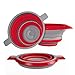 Kitchen Maestro Collapsible Colander Set Red Gray