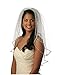 Top-Sexy Two Tier Fingertip Veils Sparkling Rhinestone Bridal veil Mid Wedding Veil for bridal 07