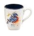 Dean Crouser Bluebird Watercolor Blue On White 16 Ounce Glossy Stoneware Mug With Handle