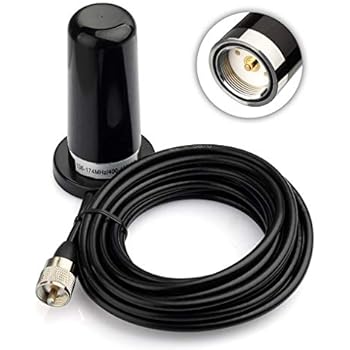 Bingfu Vehicle Ham Radio Mobile Radio Antenna Dual Band VHF UHF 136-174MHz 400-470MHz NMO Mount Magnetic Base Low Profile Antenna PL259 Male Connector for Car Truck Amateur Radio Marine VHF Radio