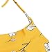 Bikini Factory Women's Vintage Floral Print Push Up High Waisted Bikini Set Bathing Suit (Yellow, M)