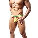 Men's Underwear,Neartime Stretch Briefs Bulge Pouch Shorts Under Pants (L, Red)