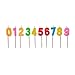 Willcan Multicolor Happy Birthday Candles, 0-9 Molded Number Candles for Party Wedding Decoration and Celebration Funny Candles Make a Wish Candles for Adults and Kids(Multicolor Without Glitter)