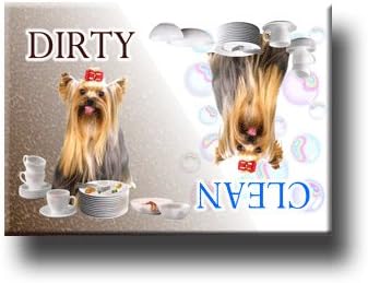 Wag Whimsy Yorkshire Terrier Clean Dirty Dishwasher Magnet