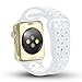 Zantec 42mm Soft Silicone Smart Watch Band Replacement for Apple Watch Band Series 2, Series 1,Sport,Edition,Replacement Strap band (Silver+White )