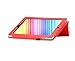 SAVEICON PU Folio Lychee Leather Case Cover with Built-in Stand for Apple iPad 1 1st Generation-Red