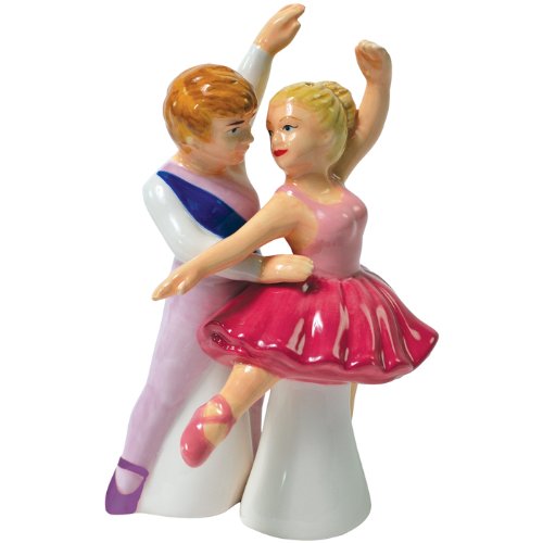 Westland Giftware Mwah! Ballet Dancers 4-3/4-Inch Magnetic Salt and Pepper Shakers