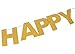 INNORU ™ Happy 90th Birthday Banner Gold Glitter Letters Hang Bunting - 90th Birthday Party Decorations Supplies