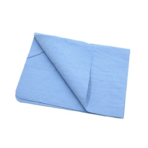 uxcell Blue Synthetic Chamois Auto Car Care Dry Washing Cloth Clean Towel 43cm x 32cm