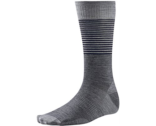 Smartwool Men's Tailored Stripe Crew (Medium Gray) Medium