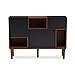 Baxton Furniture Studios Anderson Mid-Century Retro Modern Oak and Wood Sideboard Storage, Espresso