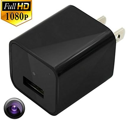 Fifi AC Wall Plug Adapter 1080P HD USB Wall Charger Hidden Spy Wall Nanny Hidden Home Security Camera Supports SD Card Up To 32GB(Not Included)