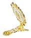Ivenf Heart Shape Royal Vintage Princess Mirror, Hand-Painted Metal Handheld Mirror, Golden