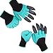 HAODE FASHION 2 Pairs Garden Genie Gloves with Fingertips Claws on Each Hand- for Right Handers & Left Handers- for Digging and Planting- for Rose Pruning- for Women & Men Gloves