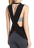 Fihapyli Women's Sleeveless Sexy Crossback Active Sports Workout Tank Tops
