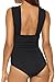 Cupshe Fashion Women's Black Front Cross One-piece Padding Swimsuit