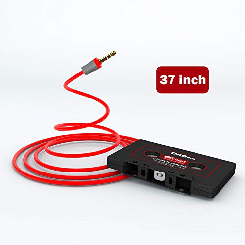 iiwey Cassette Adapter for Cars, 2019 Upgrade Car Audio Cassette to Aux Adapter, Listen to iPods, Smartphoens, MP3 Player in a Standard Vehicle Cassette Player