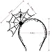 6 Pieces Halloween Headbands Spider Web Headbands Devil Hair Hoops Dress Up Hair Accessories for Halloween Party Supplies