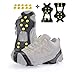 XZSUN Ice Cleats，Snow Ice Traction Shoe Boot Cleats， Anti Slip 10-Studs TPE Rubber Crampons with 10 Extra Studs for Footwear（Sizes: S/M/L/XL ）