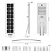 TENKOO Solar Street Lights Outdoor 26400mAH Lithium Battery Ultra Bright, Auto On/Off by PIR Motion/Light Sensor, LED Security Street Lights Dusk to Dawn for Outdoor Area Lighting