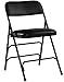 Flash Furniture Hercules Series Metal Folding Chairs for Parties and Weddings, Commercial Event Chairs with Padded Seats, 300-lb. Static Weight Capacity, Set of 4, Black