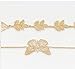 QTMY 2 Pcs Butterfly Leaves Branches Rhinestone Hair Clip Pin Hair Chain Jewelry Hair Accessories