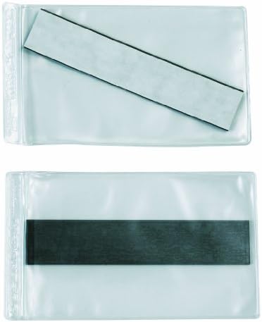 Superscan LH217 Vinyl Magnetic Envelope, 8" Length x 5" Width, Clear (Case of 50)