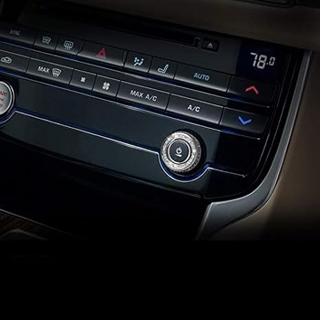 Amazon Co Jp 2ピース車のインテリアトリム車点火スタートボタンエアコンacノブスイッチボタンacボリュームボタンノブカバークリスタルダイヤモンド互換xf Xfl 16 19 シルバー ホーム キッチン