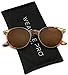WearMe Pro Classic Small Round Retro Sunglasses, Tortoise Frame / Mirror Orange/Red Lens