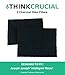 Think Crucial 2 Replacements for Joseph Joseph Charcoal Odor Filters Fit Totem Intelligent Wastebaskets & Trash/Garbage Cans, Fits 13 & 16 Gallon, Compatible with Part # 30005