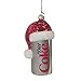 Kurt Adler CC4163 Glass Diet Coke Can Ornament with Santa Hat, 4.5