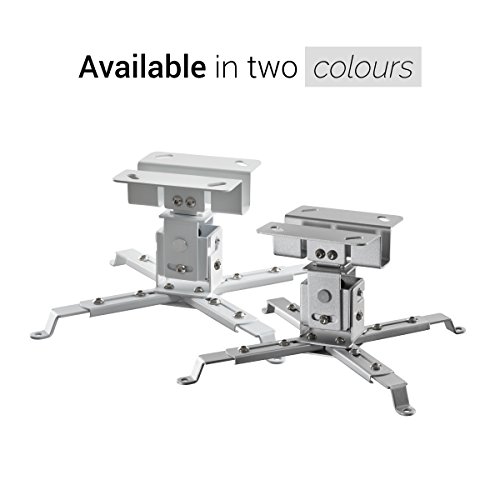 celexon Universal Projector Ceiling Mount Bracket MultiCel 1200W White, 4" Below The Ceiling, up to 55 lbs