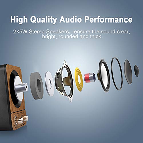 Computer Speakers, 2.0 CH Stereo Speakers with Surround Sound, USB Wired Powered Multimedia Desktop Speakers with Deep Bass for PC/Laptops/Smart Phone Build-in 4 Loudspeaker Diaphragm Reccazr SP401