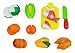 Liberty Imports Cutting Vegetables, Fish & Chicken Pretend Play Food Set for Kids with Cutting Board & Knife