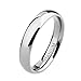 TIGRADE 2mm 4mm 6mm 8mm 10mm Titanium Ring Plain Dome High Polished Wedding Band Comfort Fit Size 3-15,4mm,Size 11.5