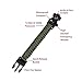 Camping Paracord Survival Bracelet Kit 500 LB - Outdoor Hiking Travelling Hunting Gear - 12-in-1 Emergency Tactical Parachute Rope Bracelet - Compass, Thermometer, Whistle, Knife, Fire Starter - Army