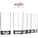 Kryllic Reusable Plastic Cups - Plastic Tumblers - Acrylic Cups For Kitchen 16oz- Clear Highball Plastic Tumbler Set of 6 Plastic Tumblers Dishwasher Safe, Bpa Free, Cups For Kitchen - Plastic Glasses