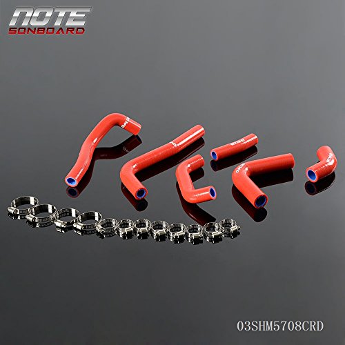 Silicone Radiator Hose Pipe Kit for Honda CRF450R 2002-2004 2003 Red