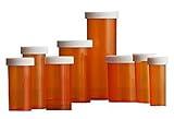 Cafe Cubano® 8 Piece Assortment of Child Resistant Airtight Pharmacy Vials (One of Each: 6 Dram , 8 Dram, 13 Dram, 16 Dram, 20 Dram, 30 Dram, 40 Dram, 60 Dram)