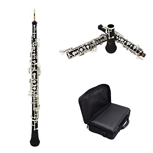 Zerama Professional Oboe C Key Cupronickel Plated Silver with Gloves Cleaning Cloth Screwdriver Leather Case Bag Strap - Thumbnail 3